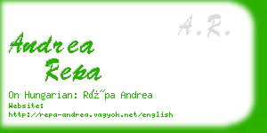 andrea repa business card